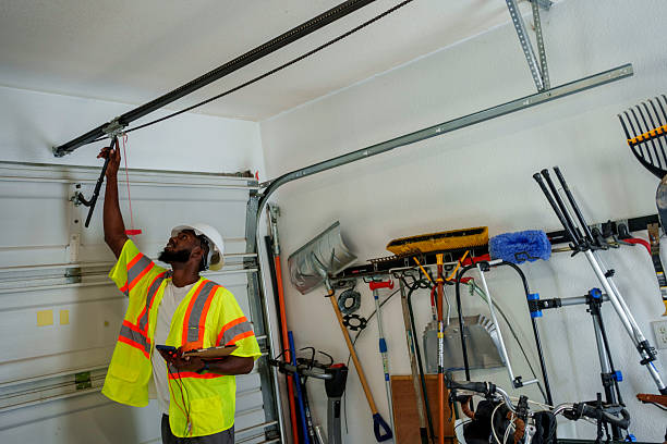 Professional Garage Door Panel Replacement technician working in The Hills, NJ